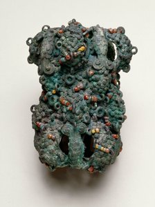 圆柱形职员装饰，Igbo-Ukwu，9至10世纪（含铅青铜）